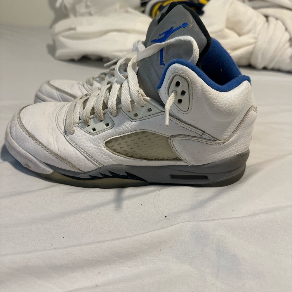 Air Jordan White and Blue Sneakers